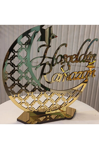 Genel Markalar altın pleksi Hoşgeldin Ramazan hilal süsü dekoratif