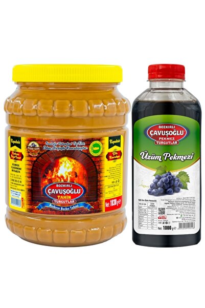 Bozkırlı Çavuşoğlu طحينة بوزكير 1850 جرام + عسل العنب 1000 جرام