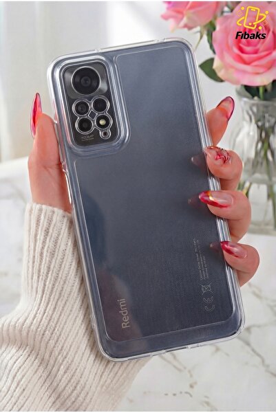 Fibaks Redmi Note 12 Pro 4G Kılıf Şeffaf Kamera Korumalı Renksiz Esnek Süper ...