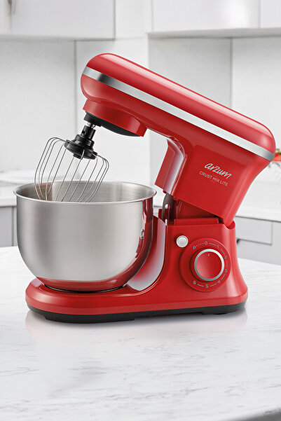 Arzum Crust Mix Lite Stand Mikser 5L Kapasiteli 1500W 3 Farklı Aparat Kırmızı...