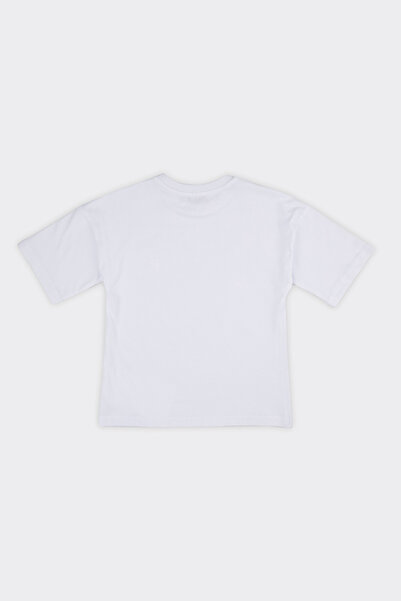 Panço Unisex Yakalı Kısa Kollu Beyaz Pike Tişört