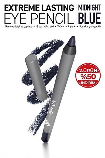 Alix Avien قلم تحديد العيون مقاوم للماء باللون الأزرق الداكن - تأثير يدوم 13 ...