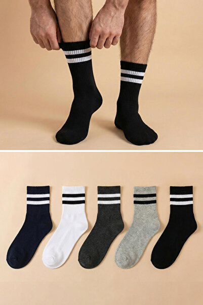 Trendyol Collection Multicolor 5 Pack Stripe College Socks Tmnaw20Co0008