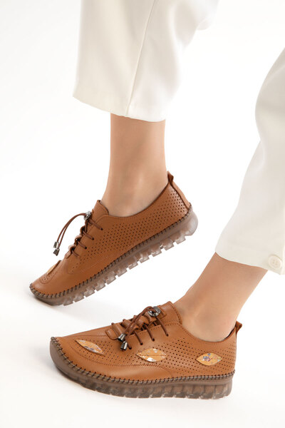 SOHO Pantofi de damă din piele naturală cafeniu 21365