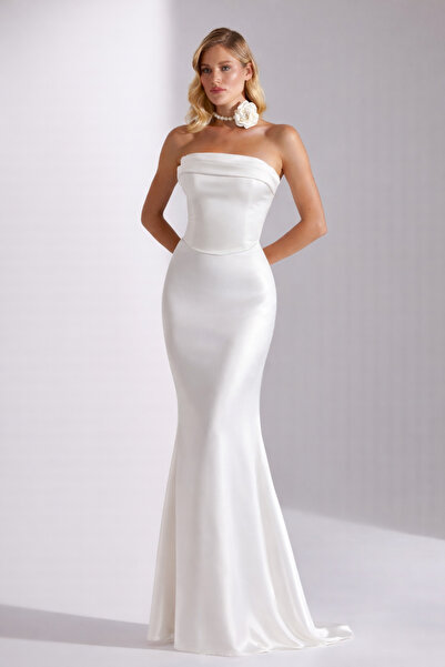 BETTY & SAM DAPHNE BEYAZ KORSE VE ETEK NİKAH ELBİSESİ