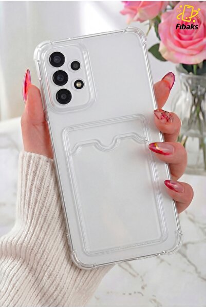 Fibaks Galaxy A23 Kılıf Kamera Koruma ve Köşe Korumalı Kartlıklı Cüzdanlı Dar...