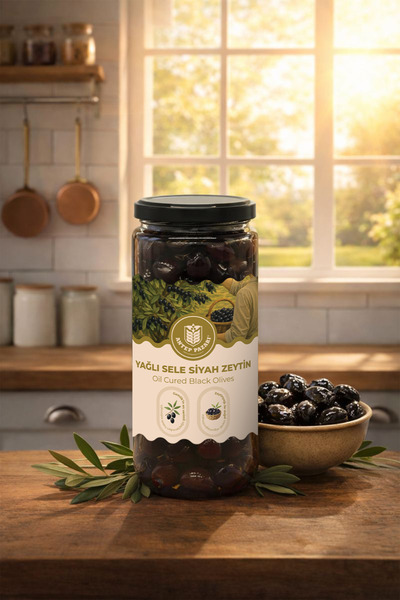 Antep Pazarı Yağlı Sele Gemlik Siyah Zeytin - 300g