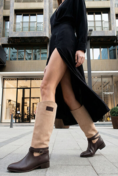 SOHO Kahve-Ten Süet Kadın Çizme 21215