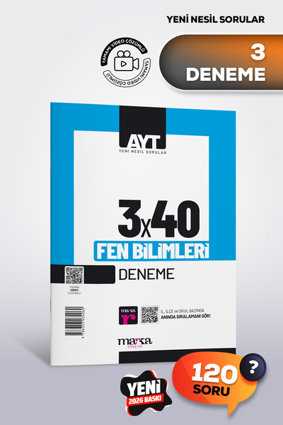 Marka Yayınları AYT 2026 Fen Bilimleri 3 Deneme | Yeni Nesil | Tamamı Video Ç...