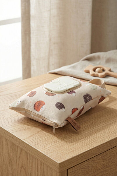 HAMUR Portable Mother Baby Zippered Wet Wipe Case with Strap Baby Stroller Cr...