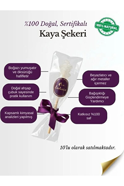 NUHA CAFE %100 Doğal, Sertifikalı Kaya Şekeri