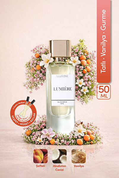 ILLUSIONE FRAGRANCE Lumiére Edp Kadın Parfüm 50ml | Tatlı-vanilya-gurme | Nar...
