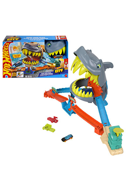 HOT WHEELS City™ Köpek Balığı Macerası Oyun Seti™ ve 1:64 ölçekli metal oyunc...