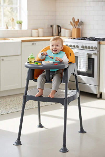 Wellgro Growup Çalışma Masalı Mama Sandalyesi, Taba