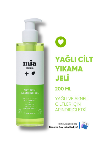 mia klinika Yağlı Akneli, Sivilceli Ve Kusurlu Ciltler İçin Yüz Yıkama Jeli