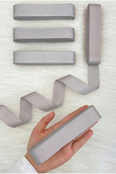 ZEYMERADE Gray Grogren Ribbon 3 cm 10 Mt, Bohça Dowry Wedding Circumcision Bi...