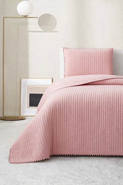 Çeyiz Diyarı Venice Fiber Filled Single 180X240 cm Bedspread Powder