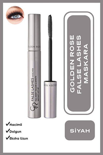 Golden Rose False Lashes Mascara - Takma Kirpik Etkili Hacim ve Uzunluk Veren...
