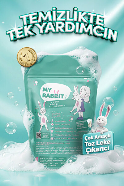 My Rabbit! Çamaşır Ve Yüzey Için Çok Amaçlı Oksijenli Toz Leke Çıkarıcı ve be...