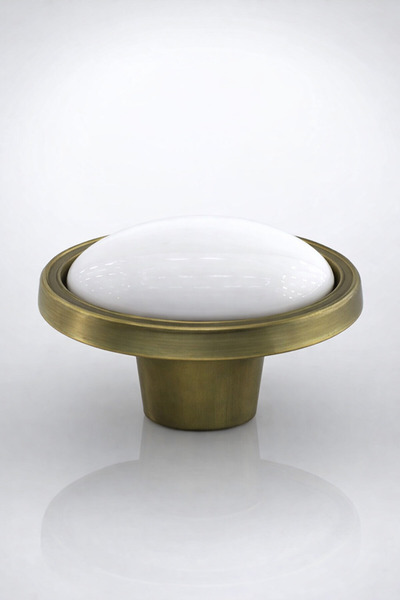 Badem10 Porțelan de pătrunjel Mâner galben antic Buton Mobilier Bucătărie Ser...