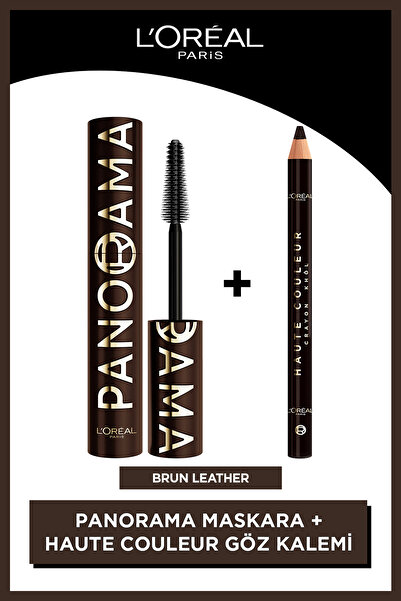 L'Oreal Paris Panorama Brun Leather Maskara + Haute Couleur Göz Kalemi