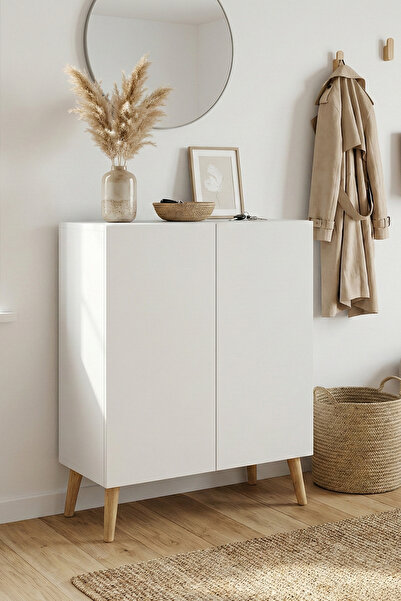 Monte Sehpa Beyaz Midi Dolap