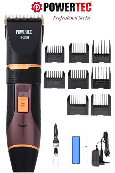POWERTEC TR-3200 Profesyonel Şarjlı Saç Sakal Tıraş Makinesi