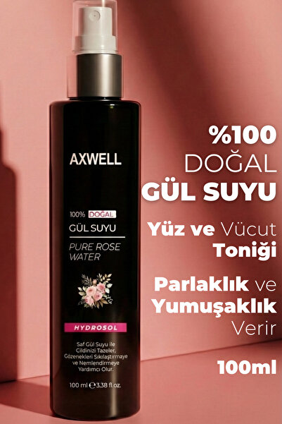 AXWELL Gül Suyu Gözenek Sıkılaştırıcı Aydınlatıcı Ve Arındırıcı Tonik %100 Do...