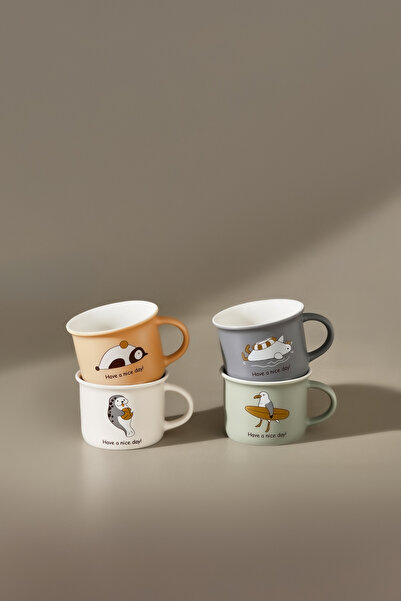 Karaca Animal 4'lü Çay Fincanı 160 ml