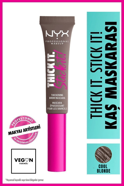 NYX Professional Makeup Thick It. Stick It! Kaş Maskarası Cool Blonde