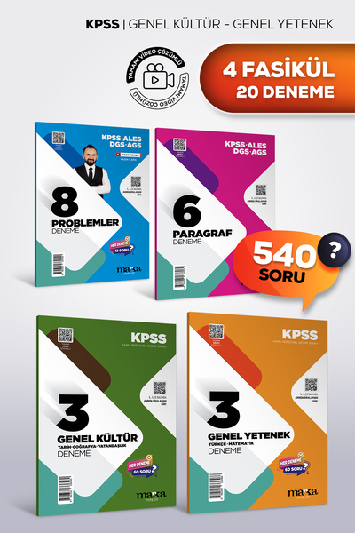 Marka Yayınları KPSS 2026 Genel Yetenek Genel Kültür Paragraf Problemler 20 D...