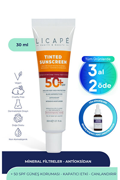 Licape Yüksek Koruma Tinted (KAPATICI) 50 Spf Güneş Kremi