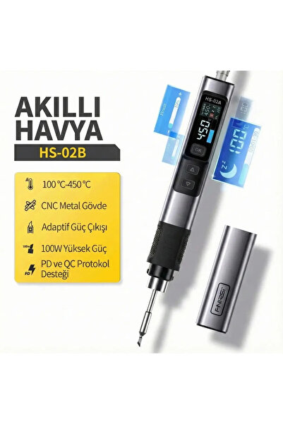 FNIRSI HS-02B Akıllı Kalem Havya 100W