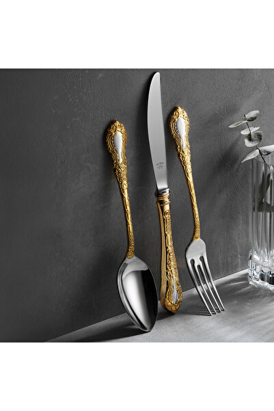 Aryıldız Çırağan Antik Seri Plus 84 Parça 12 Kişilik Çatal Kaşık Bıçak Takımı