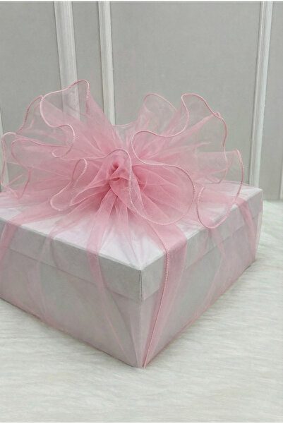 ZEYMERADE Tulle decorativ Bohça, roz bebeluș, cu margine overlock, pentru zes...