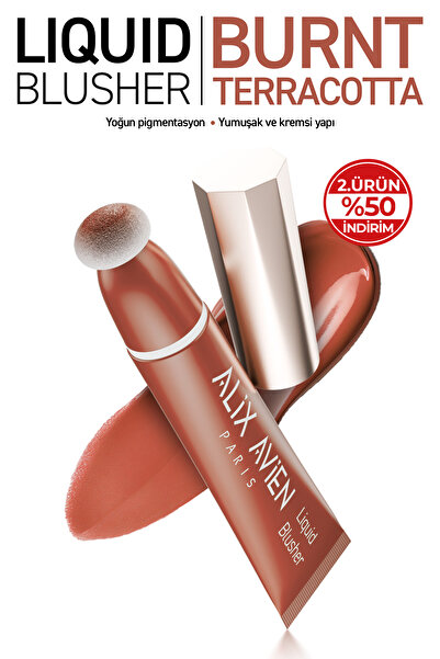 Alix Avien Yoğun Pigmentli E Vitaminli Mat Bitişli Kremsi Likit Allık - Liqui...