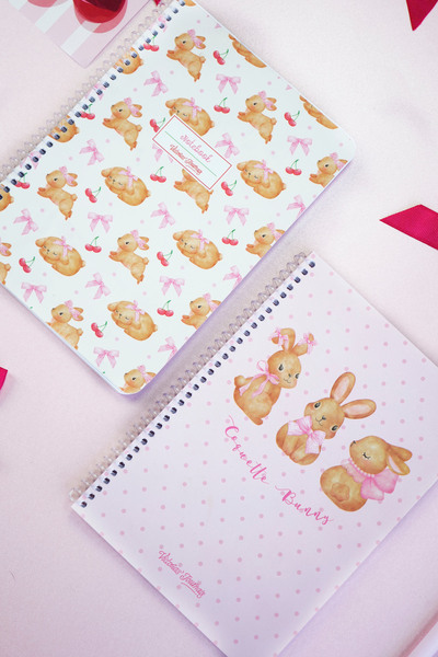 Victoria's Journals A5 Spiral School Notebook Set of 2 – Lined, Soft Touch Cover