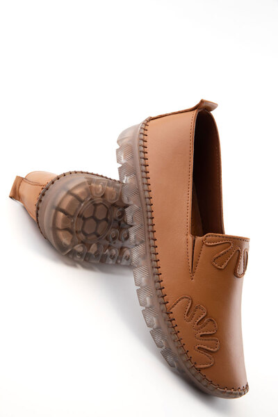 SOHO Pantofi de damă din piele naturală maronie 21366