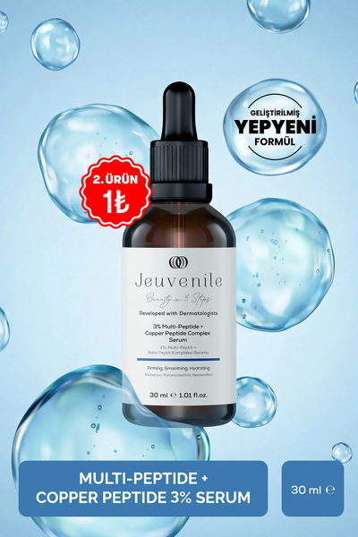 Jeuvenile Bakır Peptit %3 Serum – Kırışıklık Karşıtı & Cilt Bariyeri Onarıcı,...