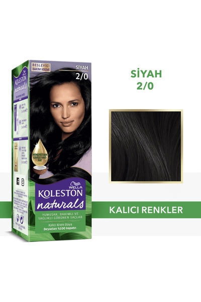 Wella Koleston Naturals 2/0 Siyah Saç Boyası