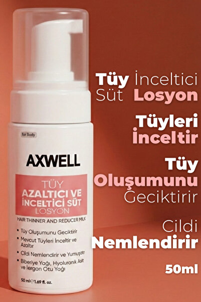AXWELL Tüy Azaltıcı Losyon & Süt Nemlendirici Yumuşatıcı Isırgan Otu & Hyalur...