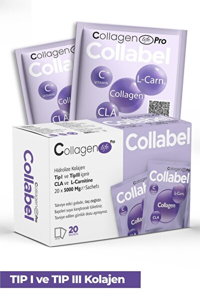 COLLAGEN LIFE Tip 1 - Tip 3 Kolajen, L-Carnitine, Glukomannan, Karamürver İçe...