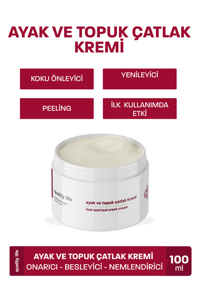 Quality Life Ayak ve Topuk Çatlak Bakım Kremi Nemlendirici Ayak Bakımı Kokusu...