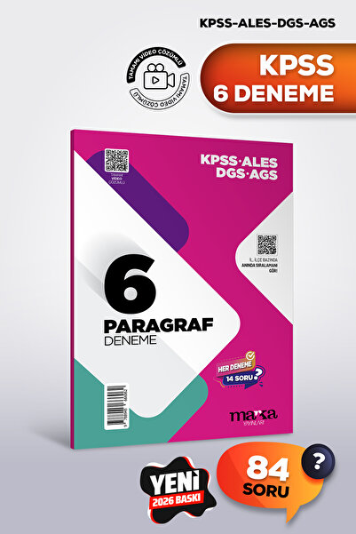 Marka Yayınları 2026 KKPSS Paragraf 6 Deneme Sınavı | 84 Soru | Tamamı Video ...