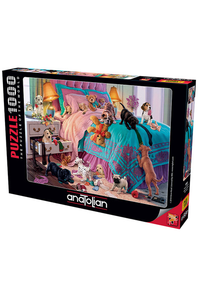 Anatolian Puzzle أحجية الصور المقطوعة 1000 قطعة - الكلاب المشاغب 1064