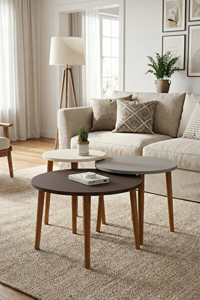 Monte Sehpa Roma 3'lü Orta Sehpa