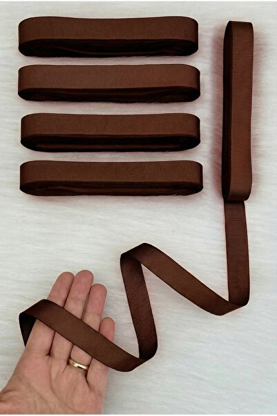 ZEYMERADE Brown Grosgrain Ribbon 2 cm 10 Mt, Bohça Dowry Wedding Birthday Par...