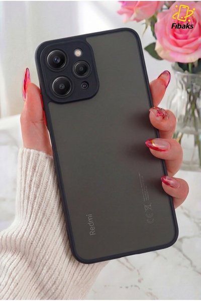 Fibaks Redmi 12 Kılıf Mat Parmak Izi Yapmaz Kamera Korumalı Renkli Tuşlu Sili...