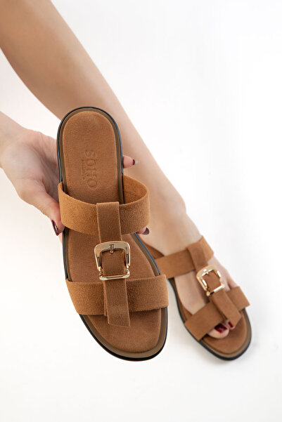 SOHO Дамски пантофи Taba Suede 21339