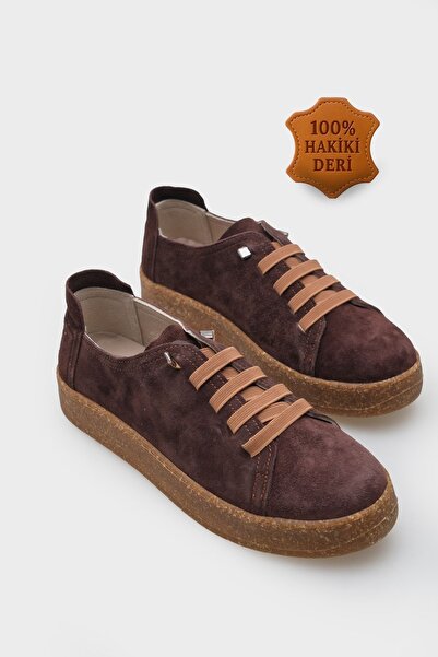 Capone Outfitters Matelda Hakiki Deri Süet Sneaker